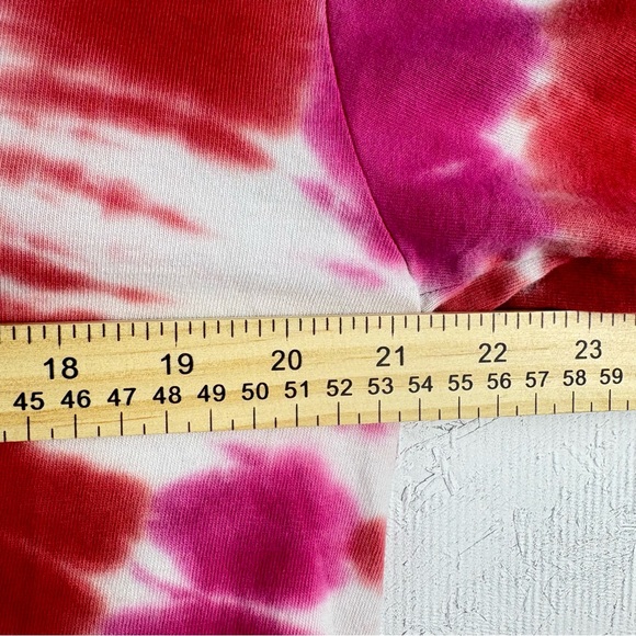 Pink and Red Tie-Dye Heart Short Sleeve Tee Oversized Comfy Valentines Gift - Picture 5 of 6